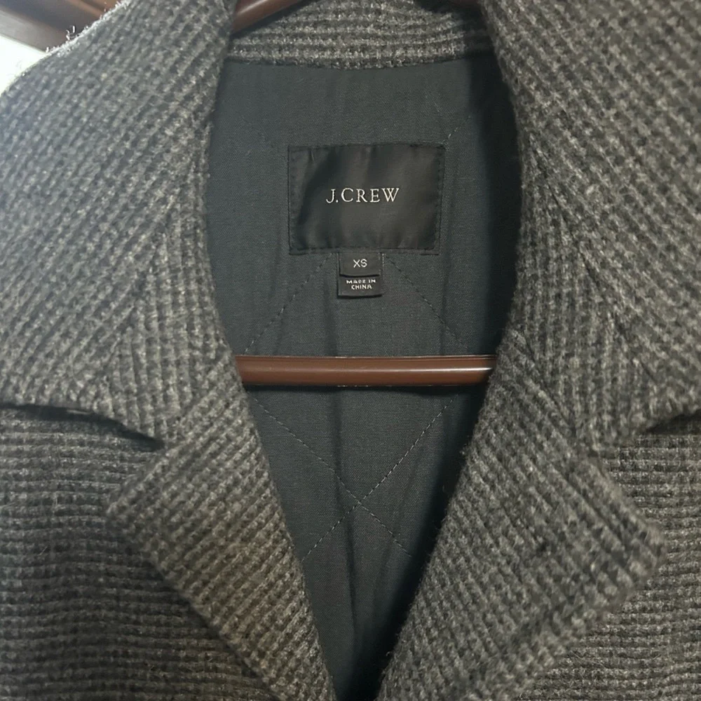 J. Crew Gray Wool Blend Single-Breasted Overcoat